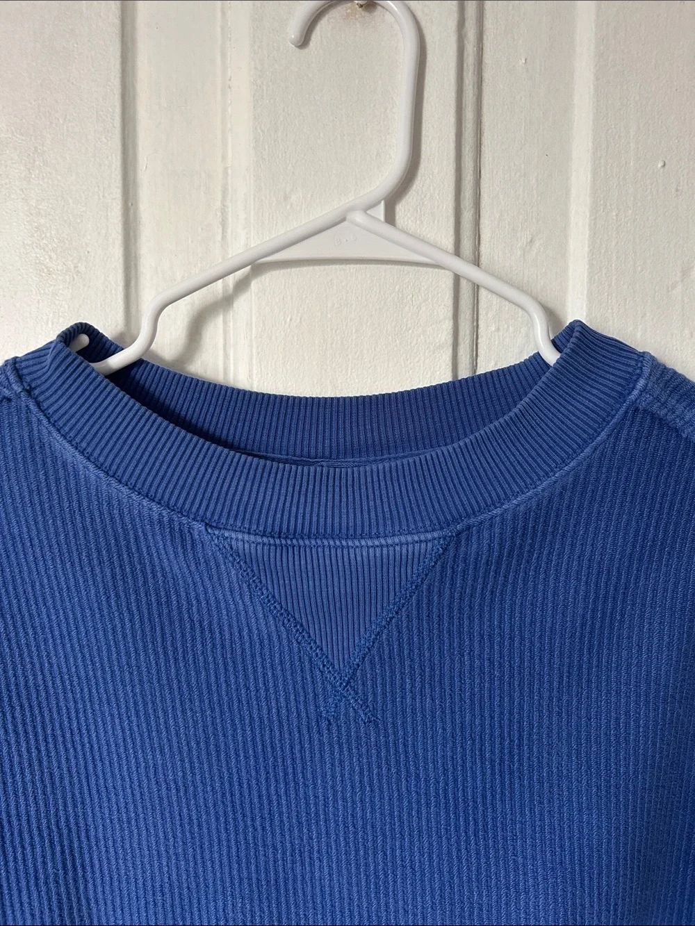 aerie Ribbed Cobalt Blue Crewneck Sweater - Picture 4 of 5